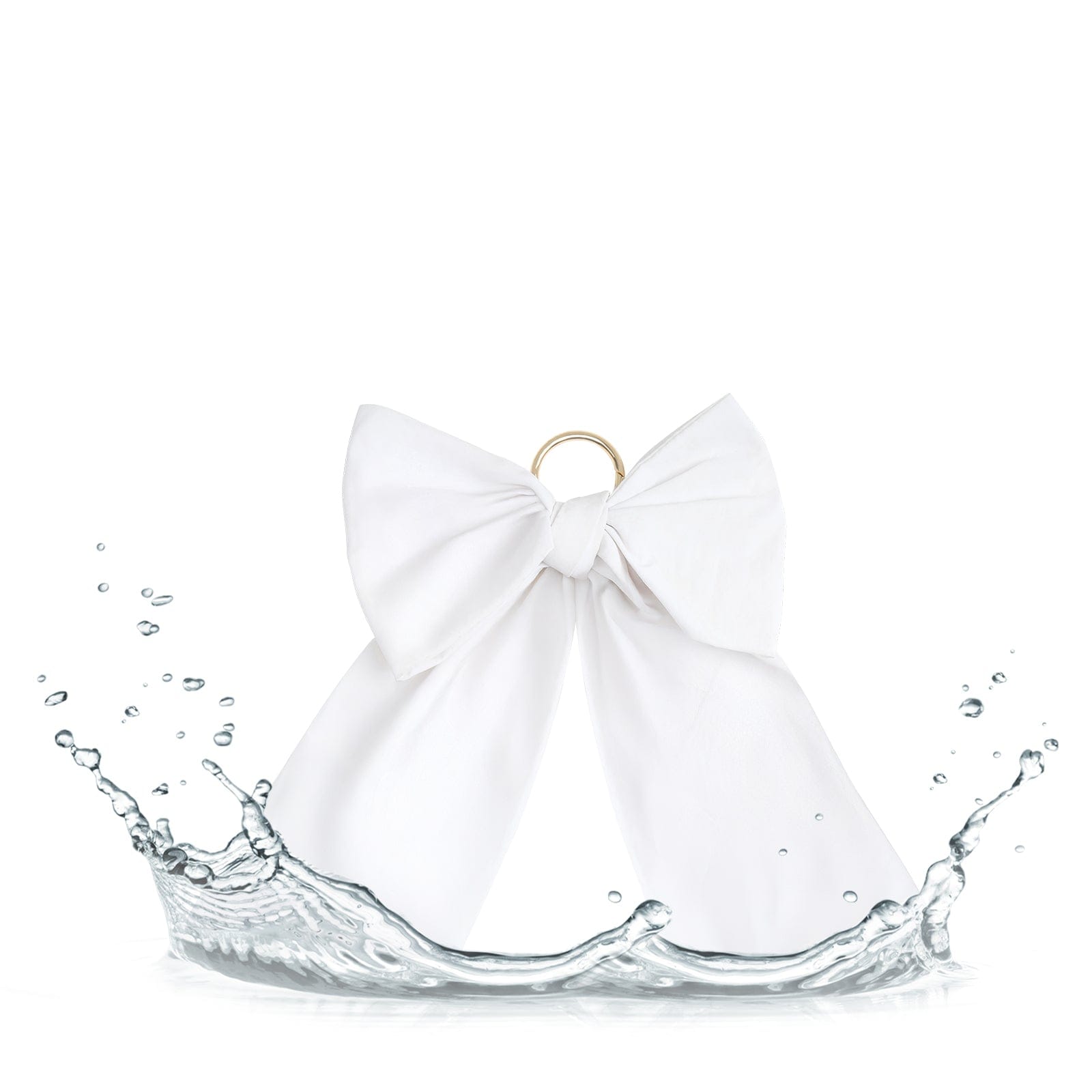 Statement Bow Bag Charm - Capri White